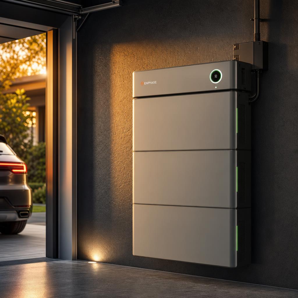 Neatly integrated home battery storage installation
