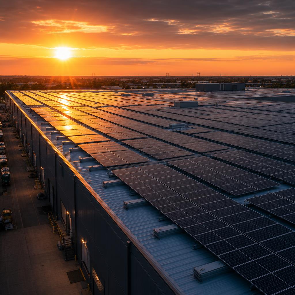 Precision-aligned commercial solar array